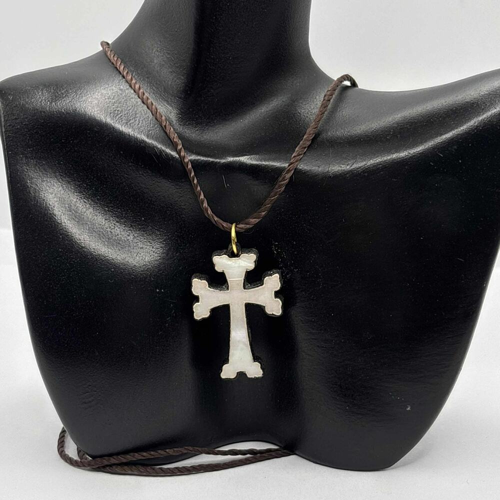 Western Cross Mother Of Pearl Necklace